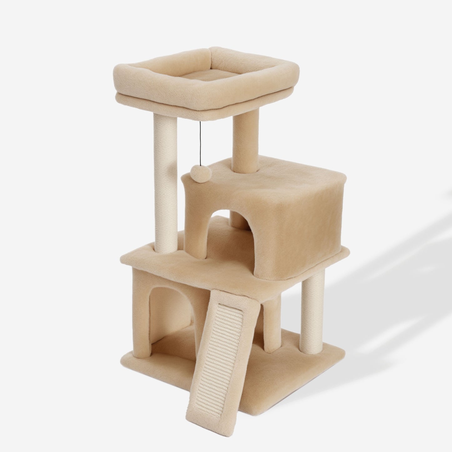 Compact Multi-Level Cat Tree - Plush Finish